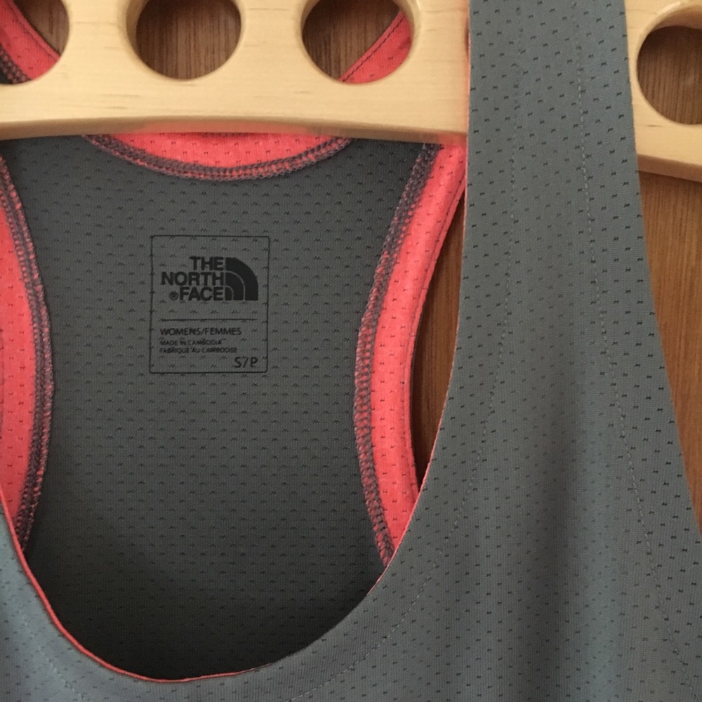 The north face Sz S gray mesh razor back tank